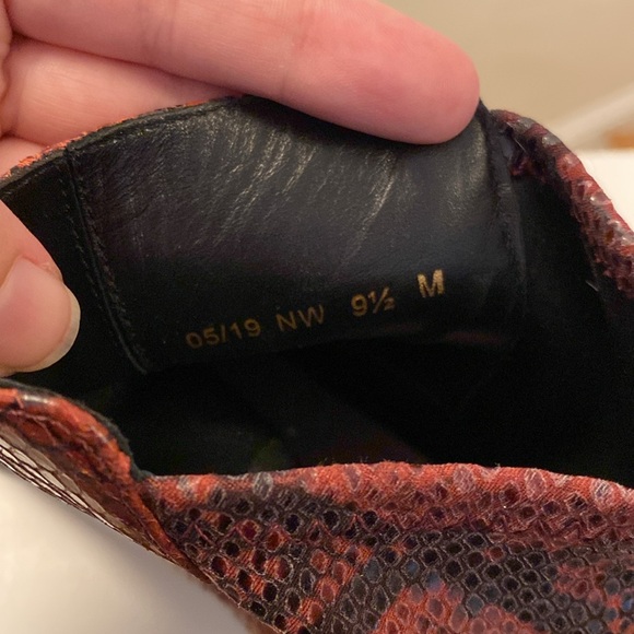 Stuart Weitzman Easy On Reverse Python Embossed Leather in red - Picture 10 of 10